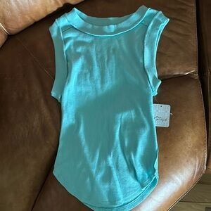 Free People cute blue tank top, XS